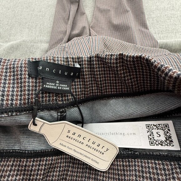 NEW Sanctuary Skinny Leggings‎ Dressy Preppy Houndstooth Small Elastic Waist - Picture 4 of 15